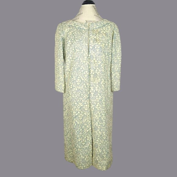 Vintage Gibson Bayh Pea Coat Small Blue Embroidered Cream - Picture 1 of 10